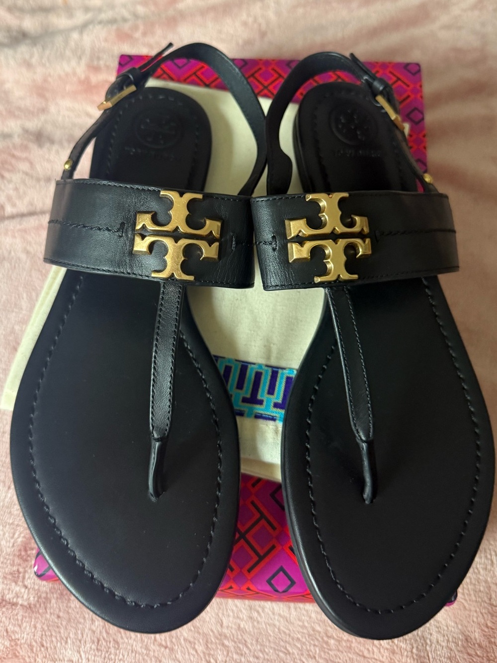 Tory Burch Eleanor T-Strap Sandals - Picture 2 of 6